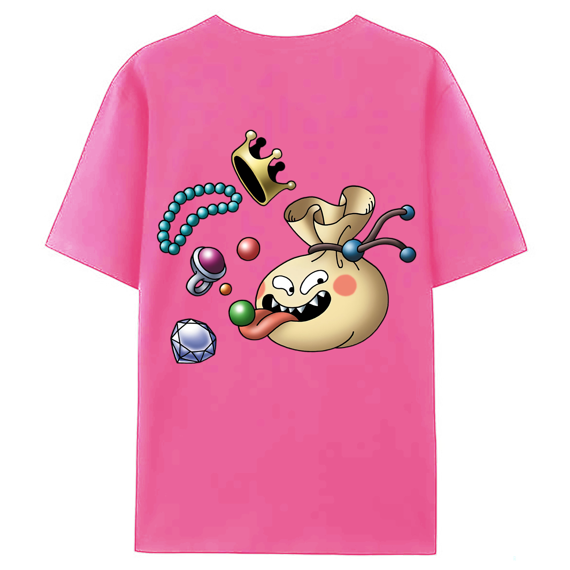 （画像用） ドラゴンクエスト Doragon Kuesuto Dragon Quest レディース半袖Tシャツ(バックプリント)